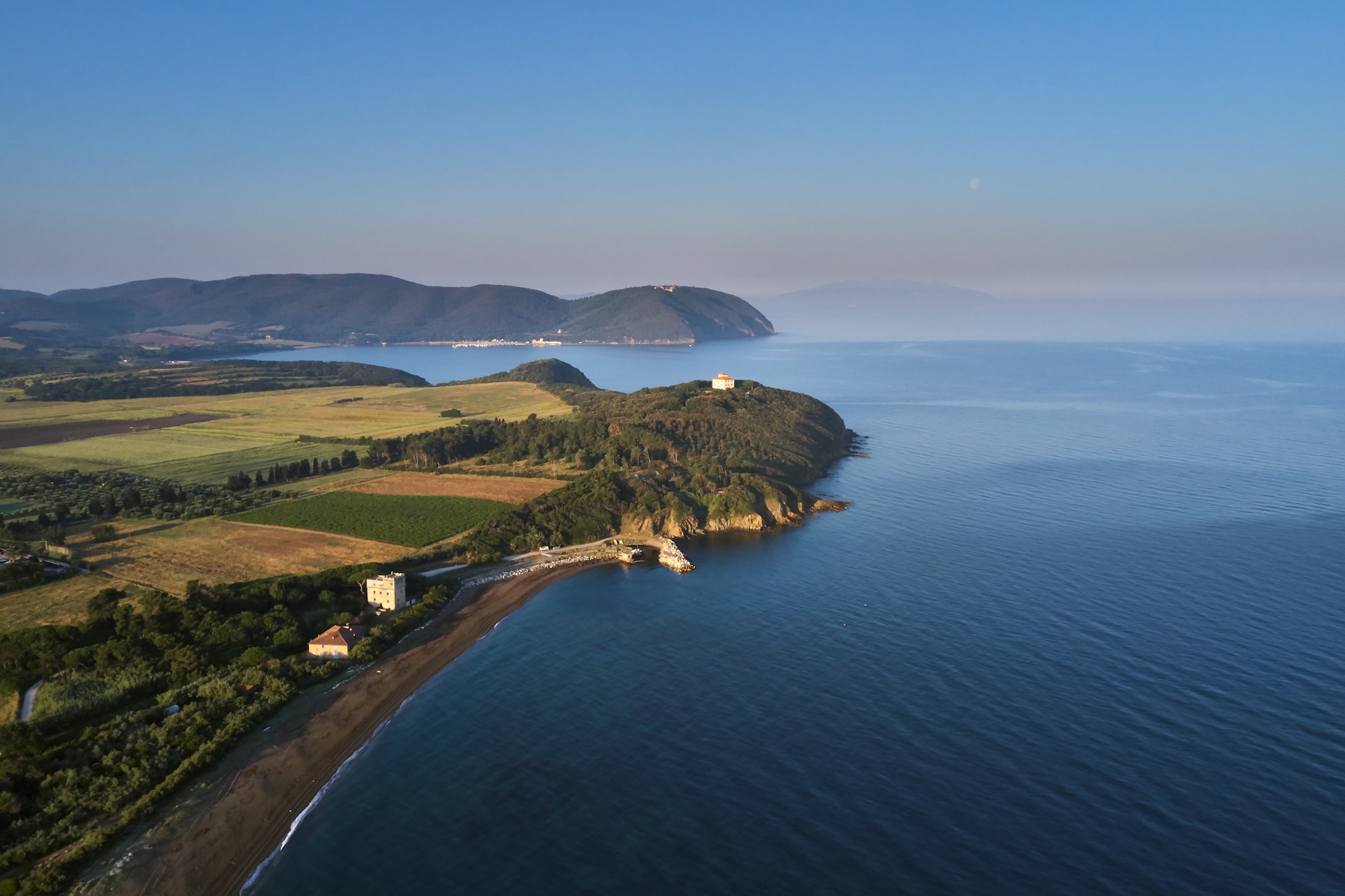 The view of the sea from the I Greppi Wine Estate